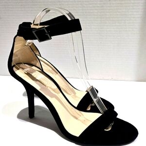 Pelle Moda Black Ankle Strap Heels NEW